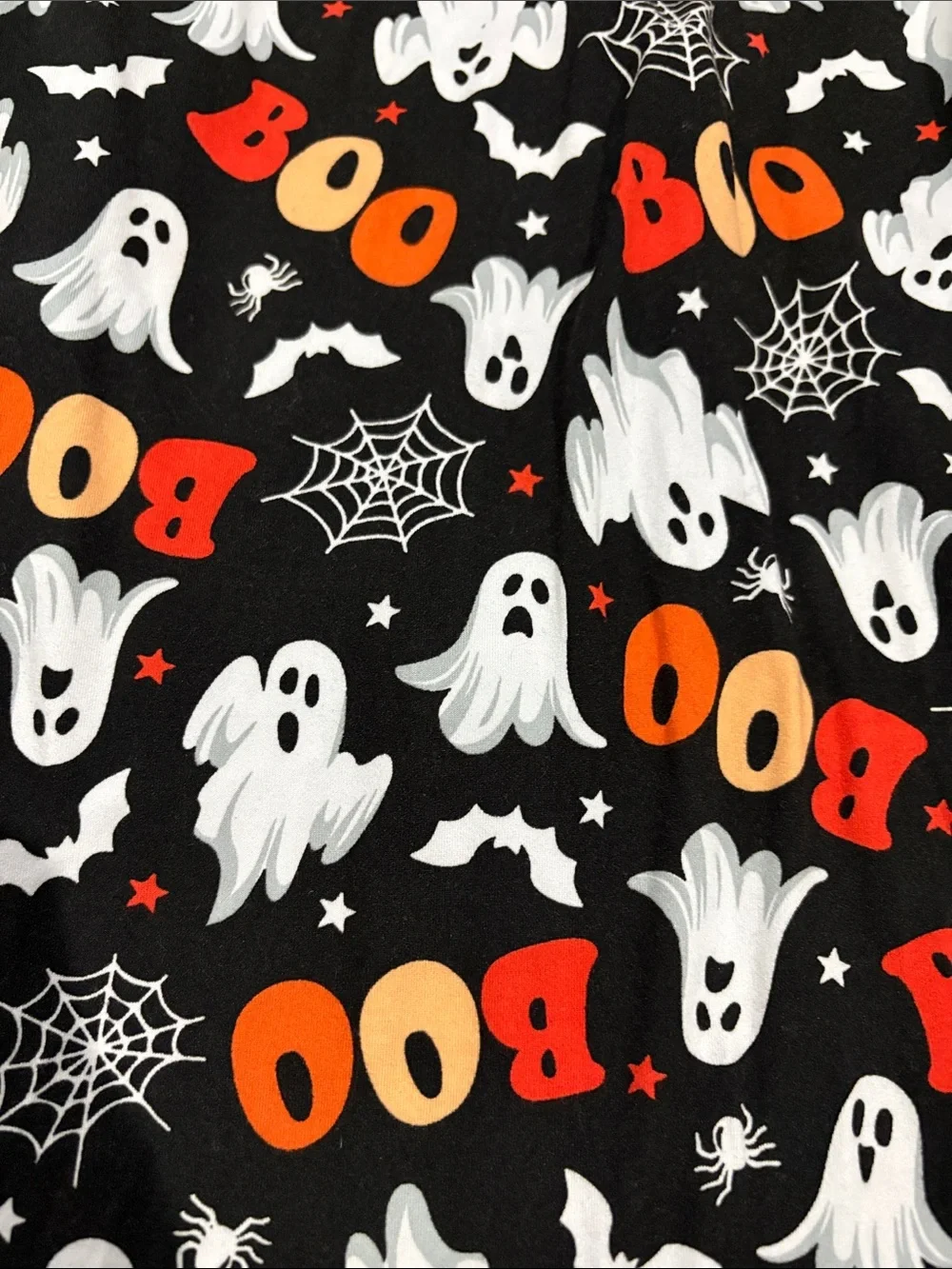 Halloween 'Boo' Ghost Dog Tee - Black & Orange